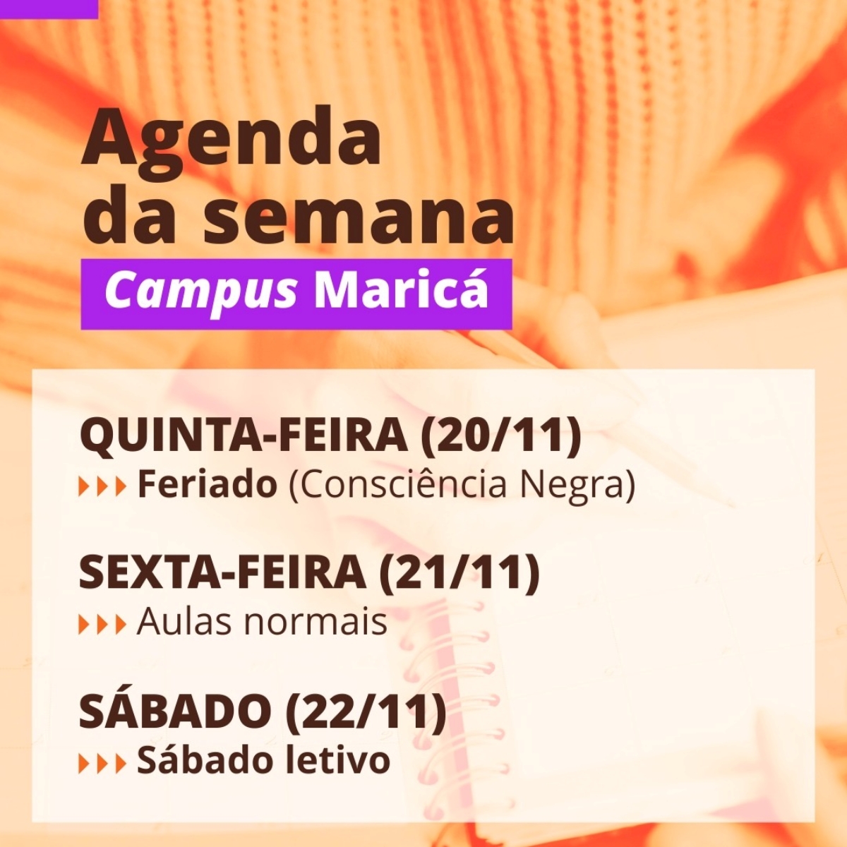 Cronograma do IFF Maricá