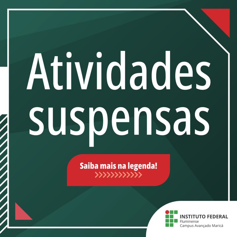 Atividades Suspensas