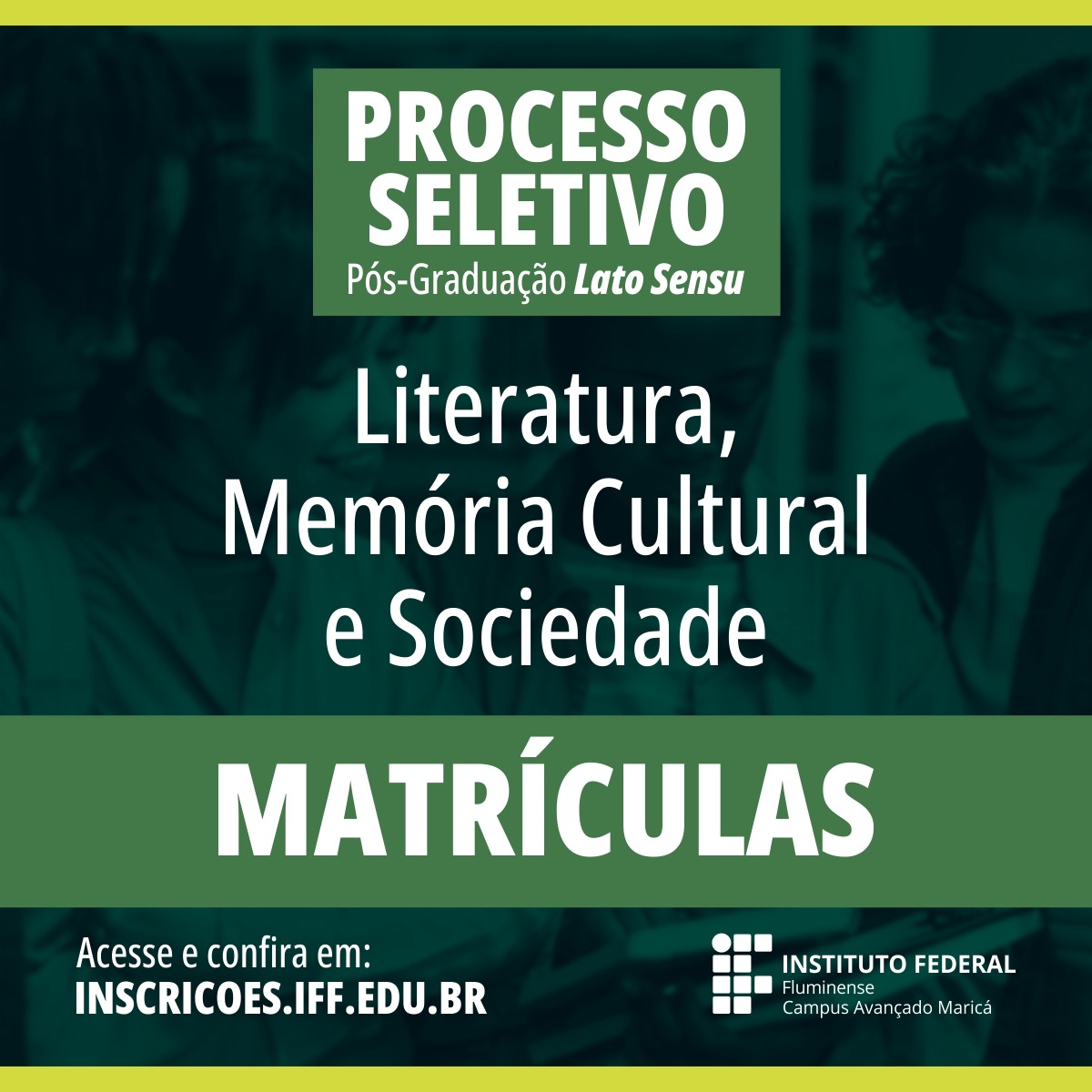 Matrícula da pós do IFF Maricá