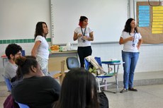 A equipe do projeto promoveu um debate com os alunos do IFF