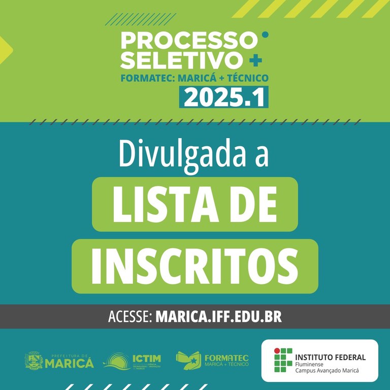 Lista de inscritos no IFF Maricá