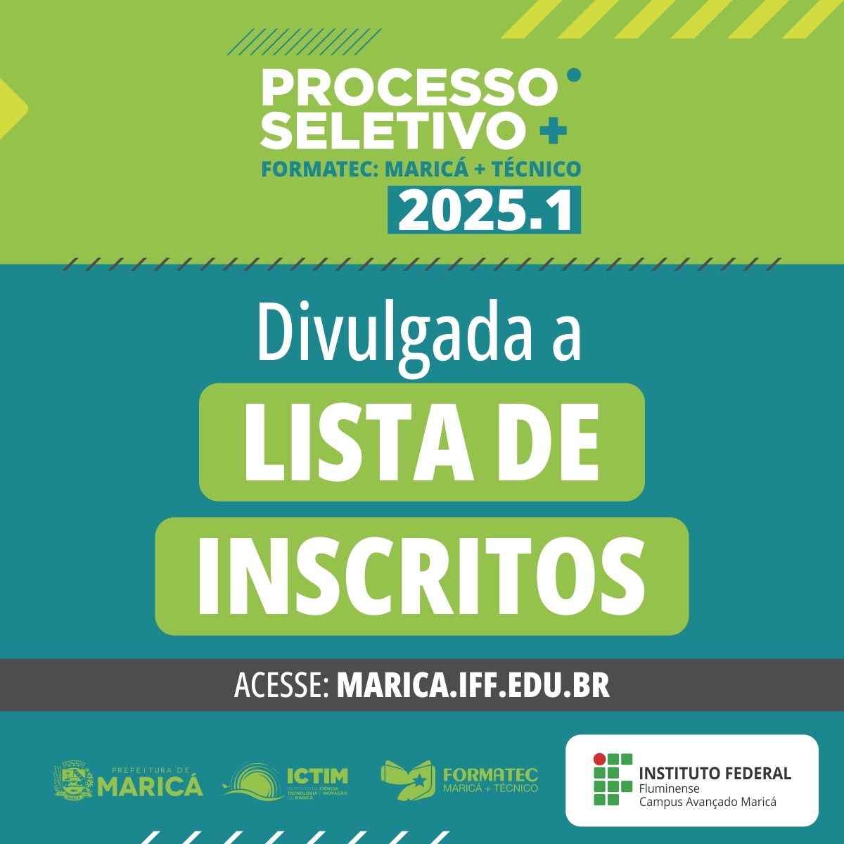Lista de inscritos no IFF Maricá