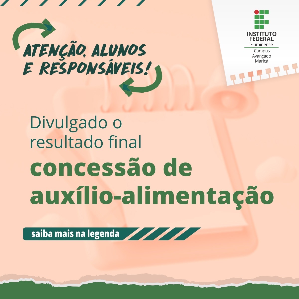 Auxílio Alimentação no IFF Maricá