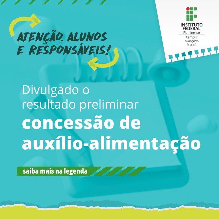 Auxílio Alimentação do IFF Maricá