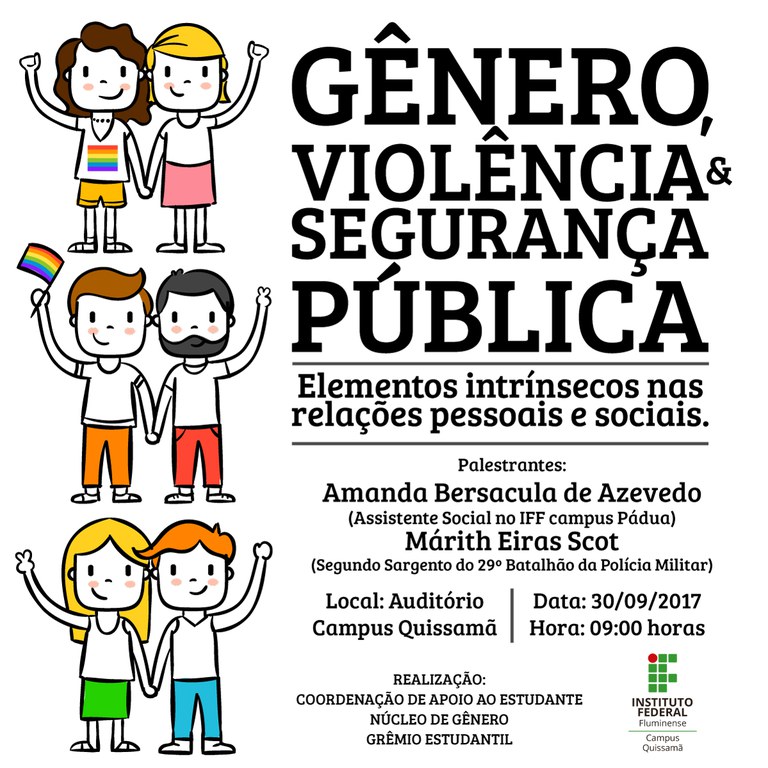 Programação evento Gênero, violência e segurança pública