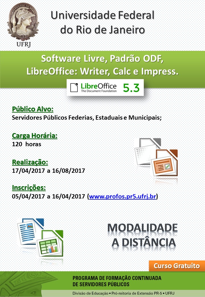 Cartaz - Curso LibreOffice UFRJ