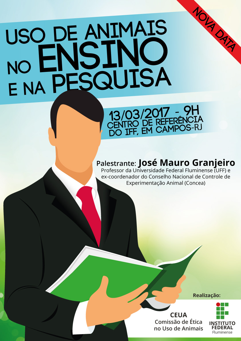 Cartaz Palestra "Uso de Animais no Ensino e na Pesquisa"