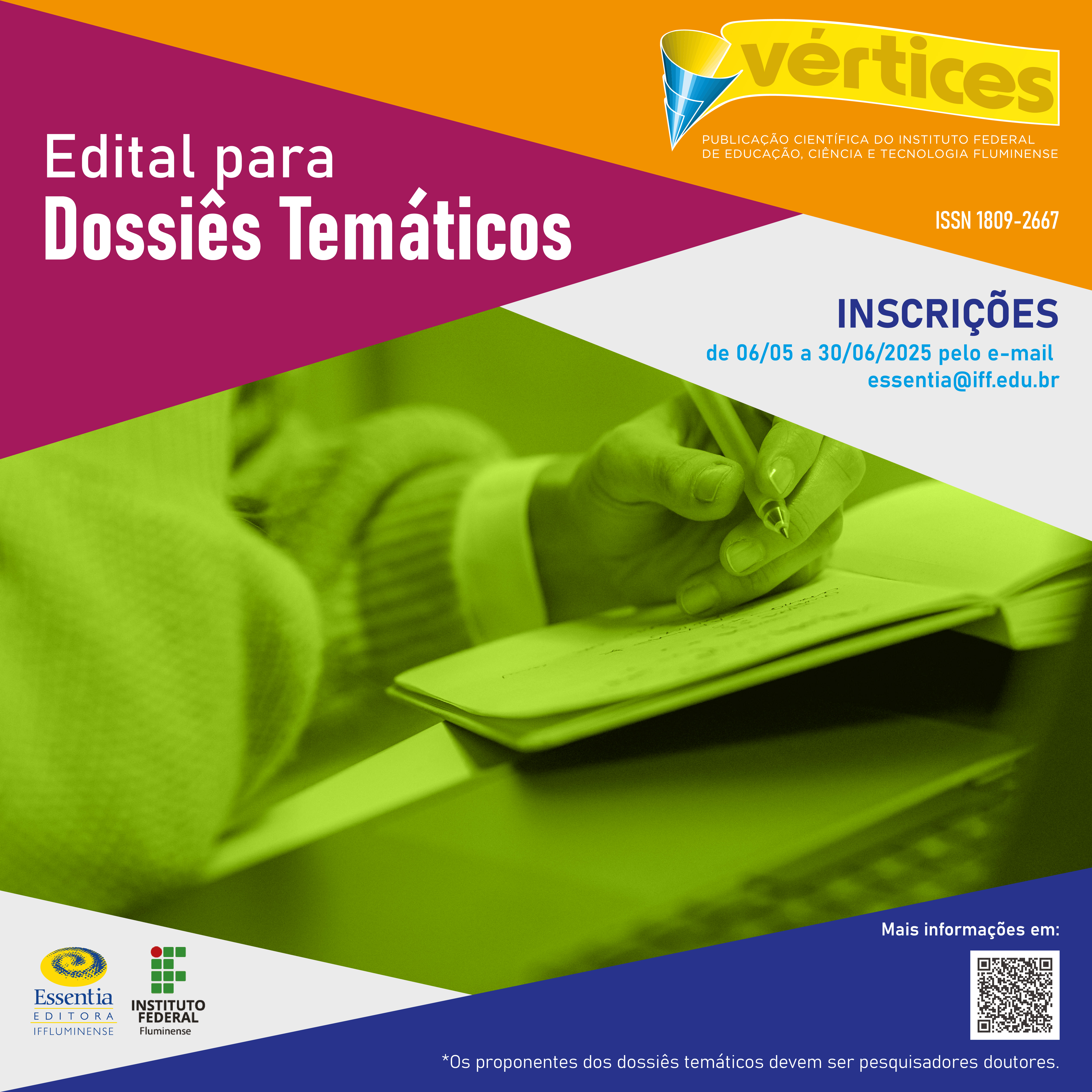 Essentia Editora do IFF recebe propostas para dossiês temáticos