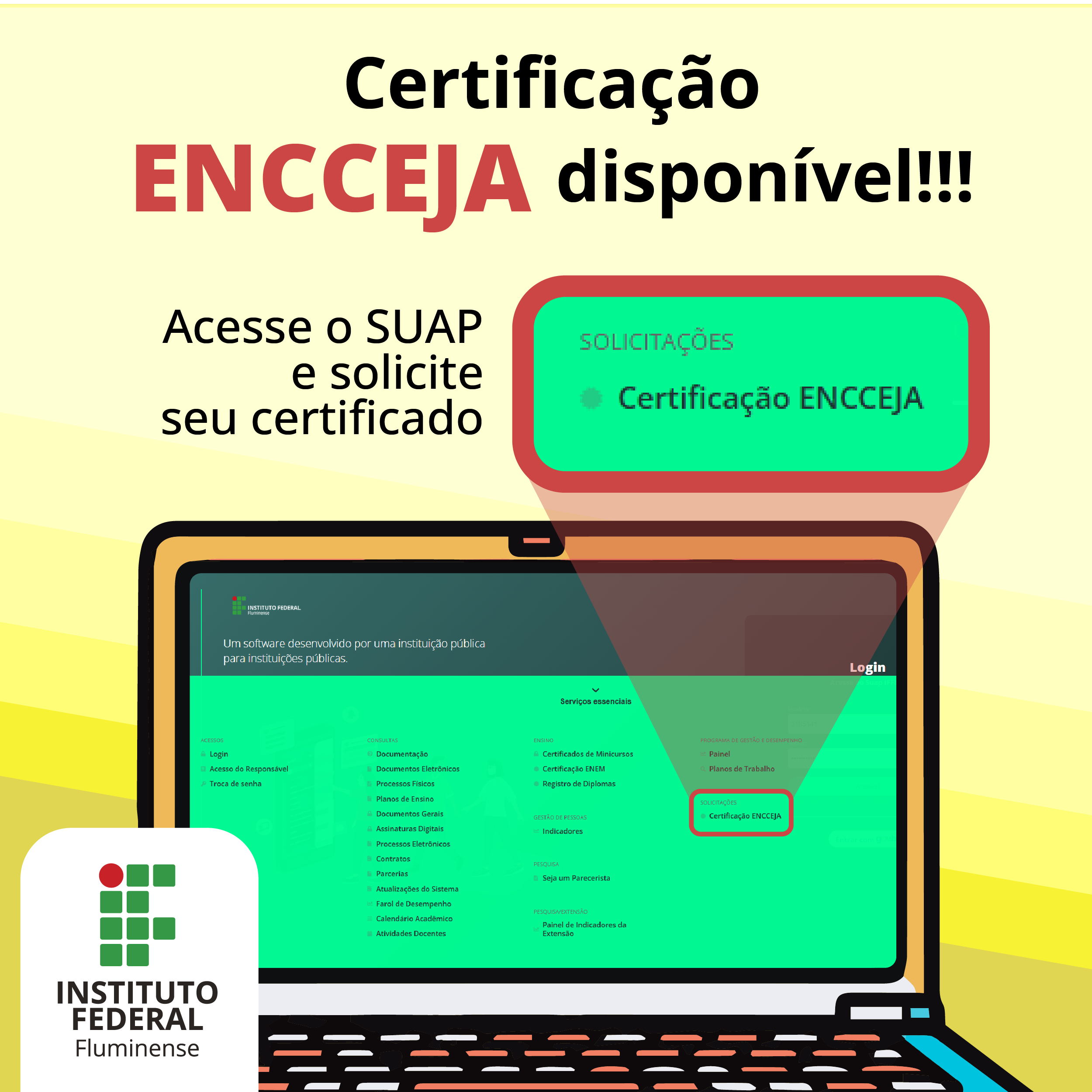 IFF faz certificação do Encceja Exterior, por meio do Suap