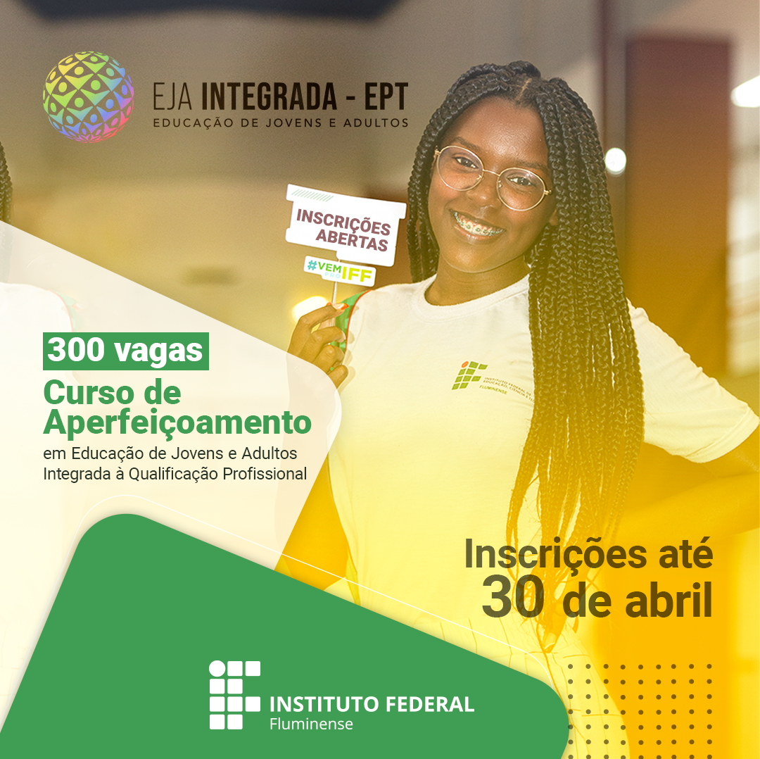 Inscrições para Curso de Aperfeiçoamento em Educação de Jovens e Adultos Integrada à Qualificação Profissional são prorrogadas