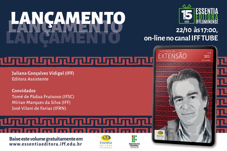 Lançamento do 5º volume da revista Cadernos de Extensão do Instituto Federal Fluminense