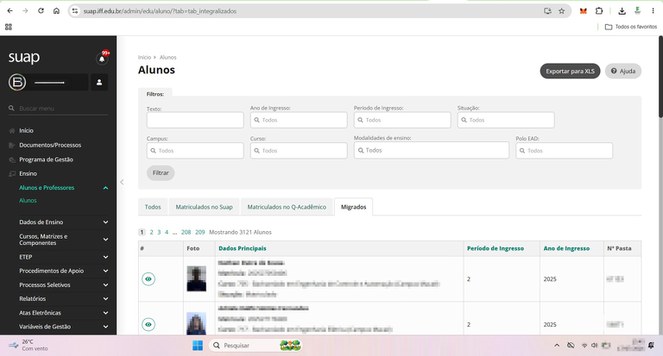 Suap-Edu: IFF inicia transição para novo módulo de gestão acadêmica que substituirá o Q-Acadêmico Módulo do Suap