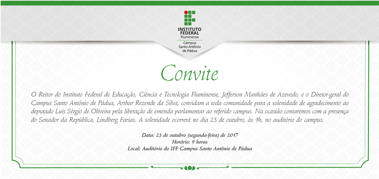 Solenidade de agradecimento
