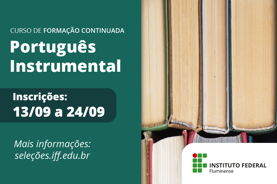 Campus São João da Barra oferta Curso de Formação Continuada em Português Instrumental